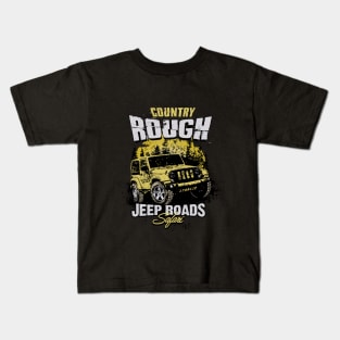 Jeep Roads Safari Design Kids T-Shirt